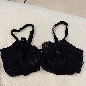 Victoria Secret Black Lace Bra 38 D